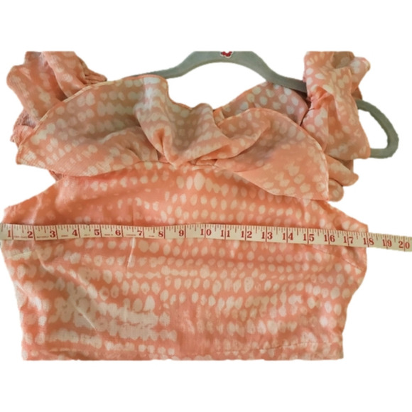 BCBG PARIS Off the Shoulder Sandy Dot Flowy Maxi dress Coral pink Size … - Picture 12 of 16